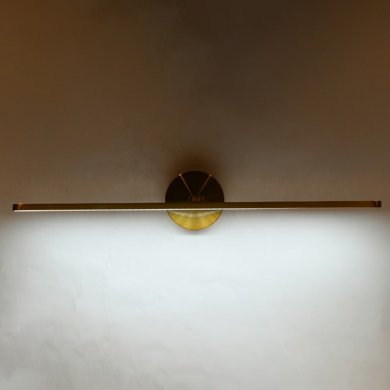 Minimal Pole Metallic Desk Wall Mount Fixture in Warm Light (9088/1)